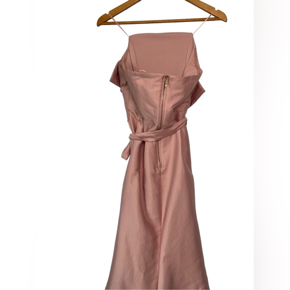 NWT KEEPSAKE The Label Pink Rose Strapless Pleated Tea Length Dress with Bodice - Picture 6 of 14